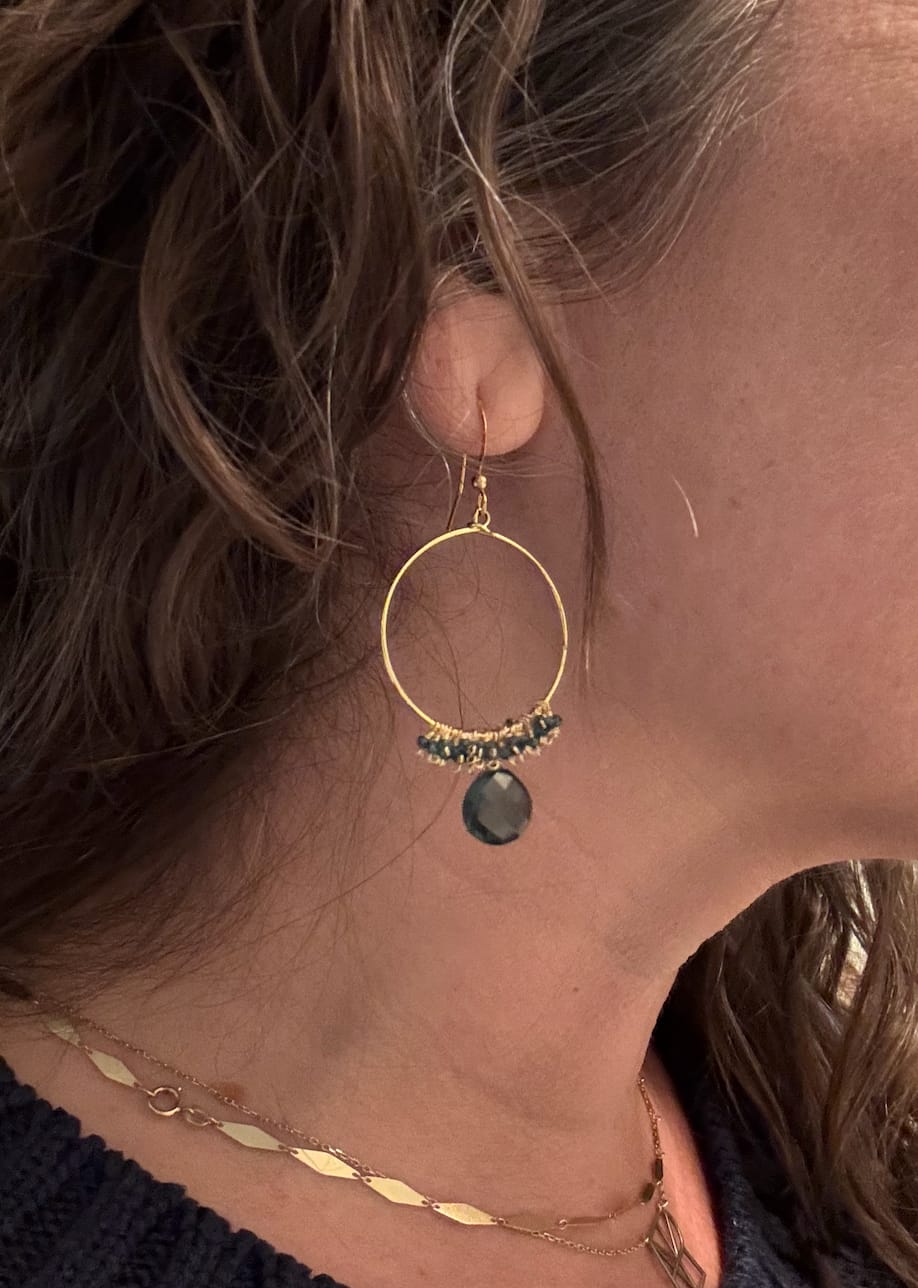 Customer photo review of Iolite Swing Earrings