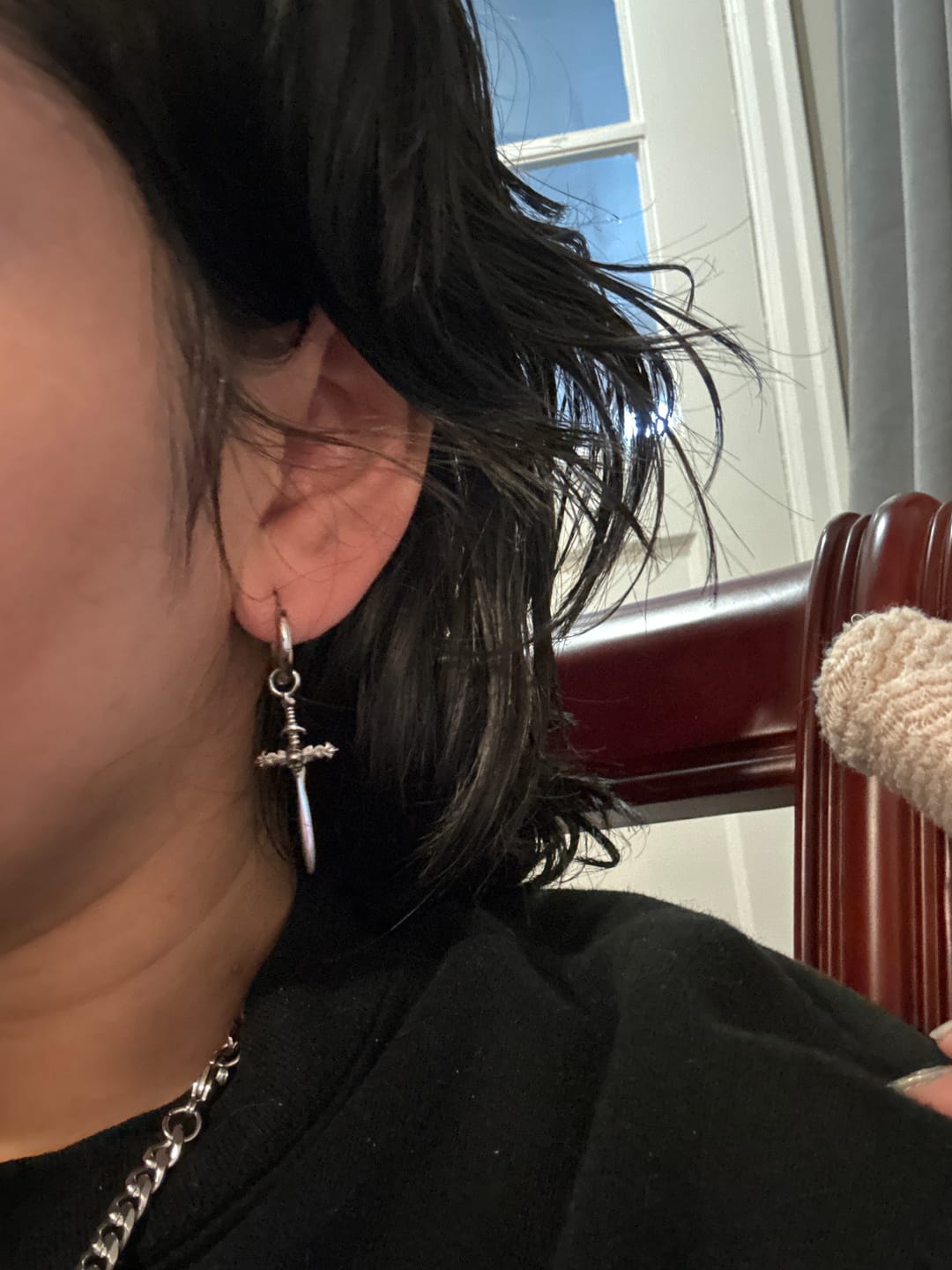 Customer photo review of DYT SWORD EARRING