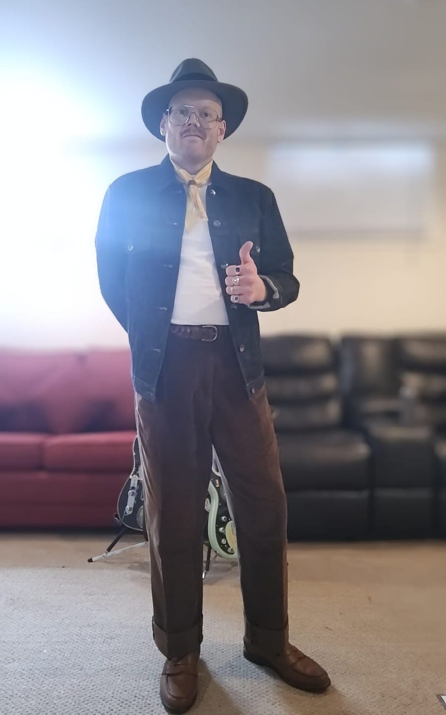 Customer photo review of 12.5 oz 8 Wale Corduroy Trousers - Brown
