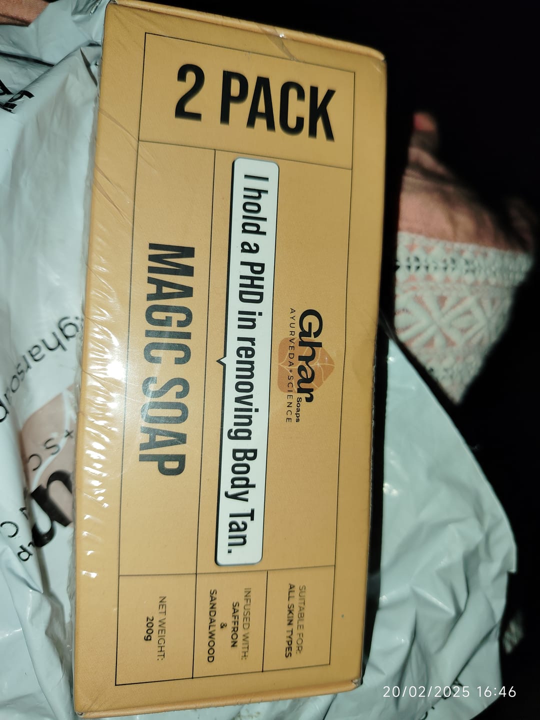 Customer photo review of MAGIC SOAP ( SAFFRON AND SANDAL WOOD SOAP )