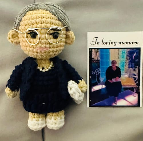 Customer photo review of Dolly® Personalized Crochet Doll with Photo Card