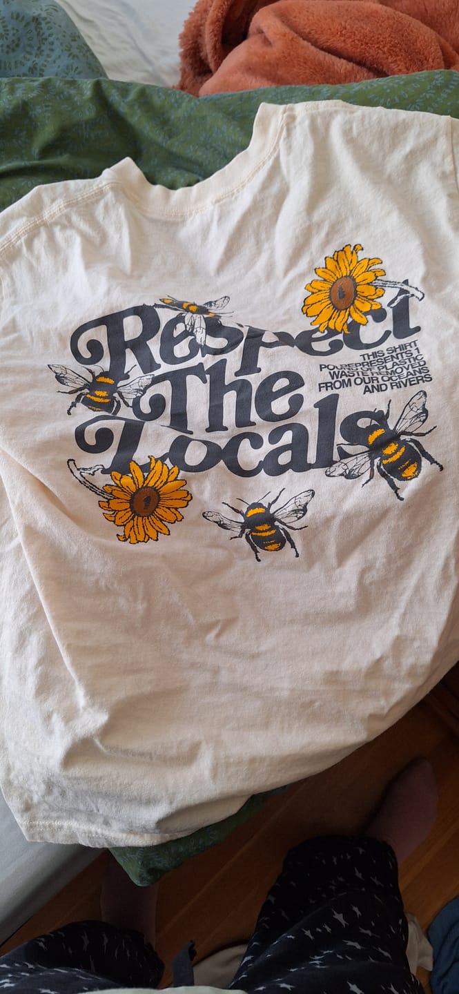 Customer photo review of Respect Your Local Bees Graphic Tee