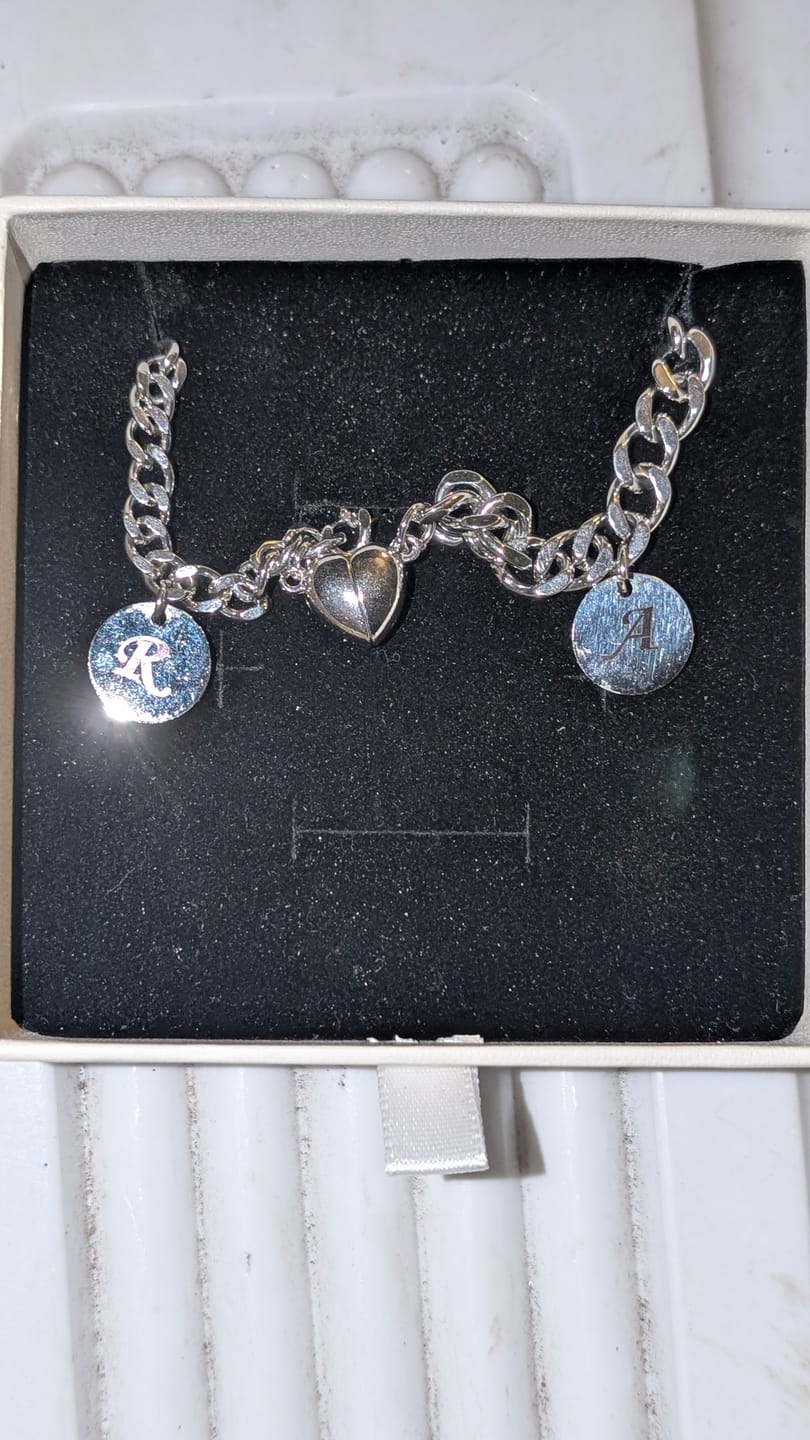 Customer photo review of Magnetic Love Letter Bracelet Set