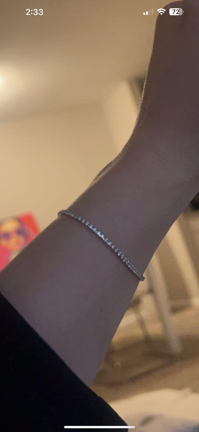 Customer photo review of Micro Tennis Bracelet - White Gold