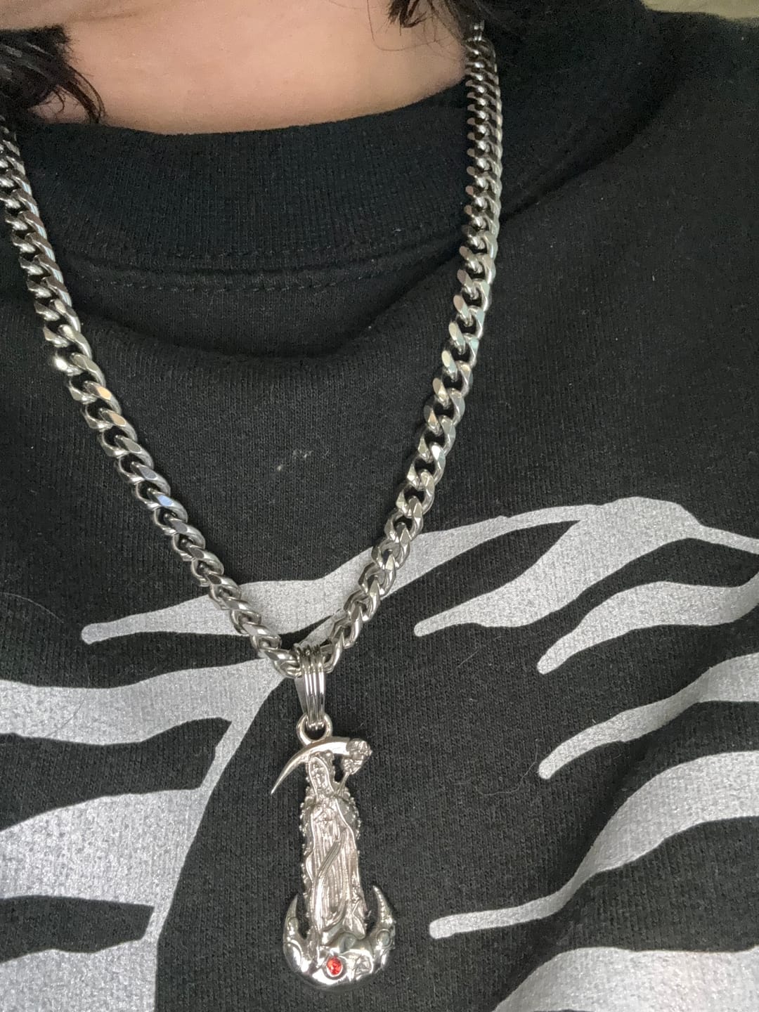 Customer photo review of UPGRADED SANTA MUERTE PENDANT