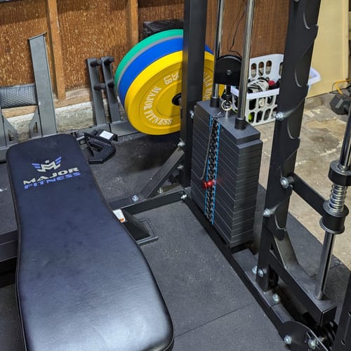 Customer photo review of Major Fitness Weight Stack Set