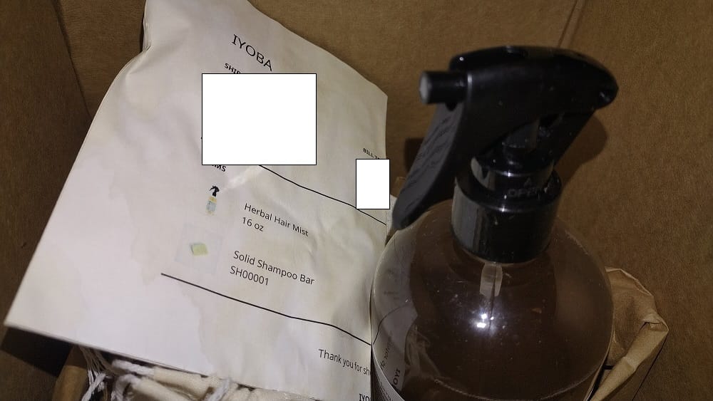 Customer photo review of Herbal Hair Mist