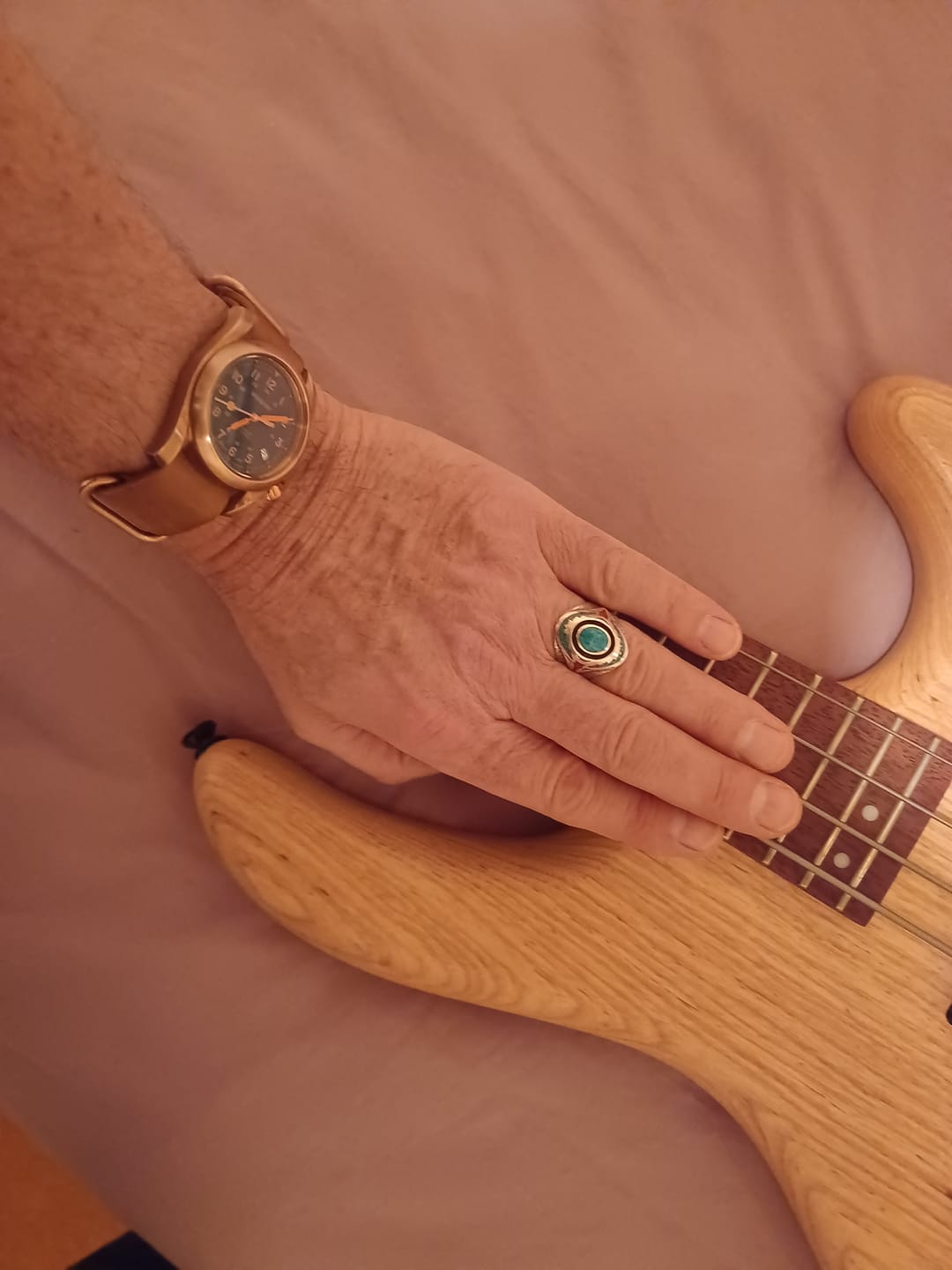 Customer photo review of VOYAGER - 100M Waterproof Bronze Automatic Field Watch | Sandstone Green