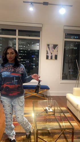 Customer photo review of Godspeed Pitstop L/S Tee True Blue