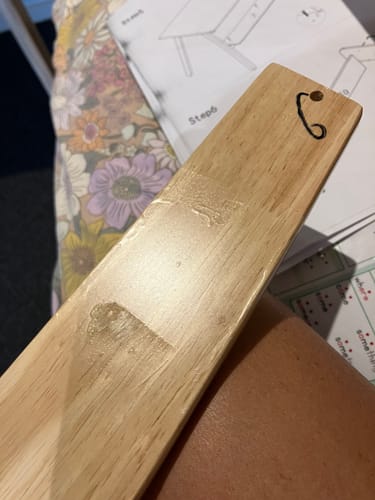 Customer photo review of Solid Wood Study Desk with Shelf/Solid Timber/Minimal Assembly/Natural Wood Colour