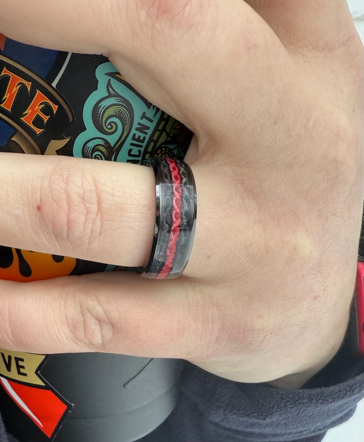 Customer photo review of Thin Line - Fire Hose Ring