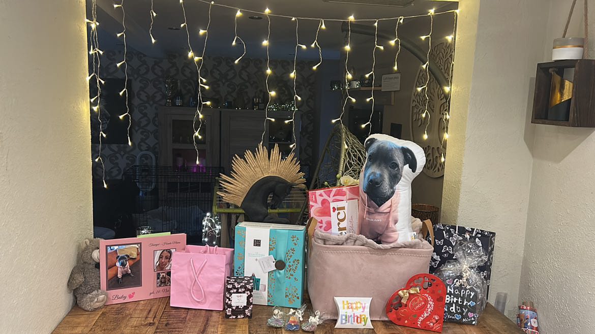Customer photo review of Personalisiertes Hundekissen