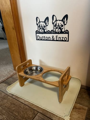 Customer photo review of Custom Two French Bulldog Personalized Two French Bulldog Name Sign Decoration For Room French Bulldog Metal Decorations