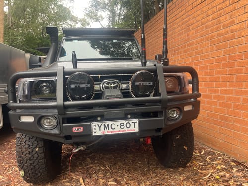 Customer photo review of RTR Black Headlights to Suit Toyota LandCruiser 70 Series 2008-2023