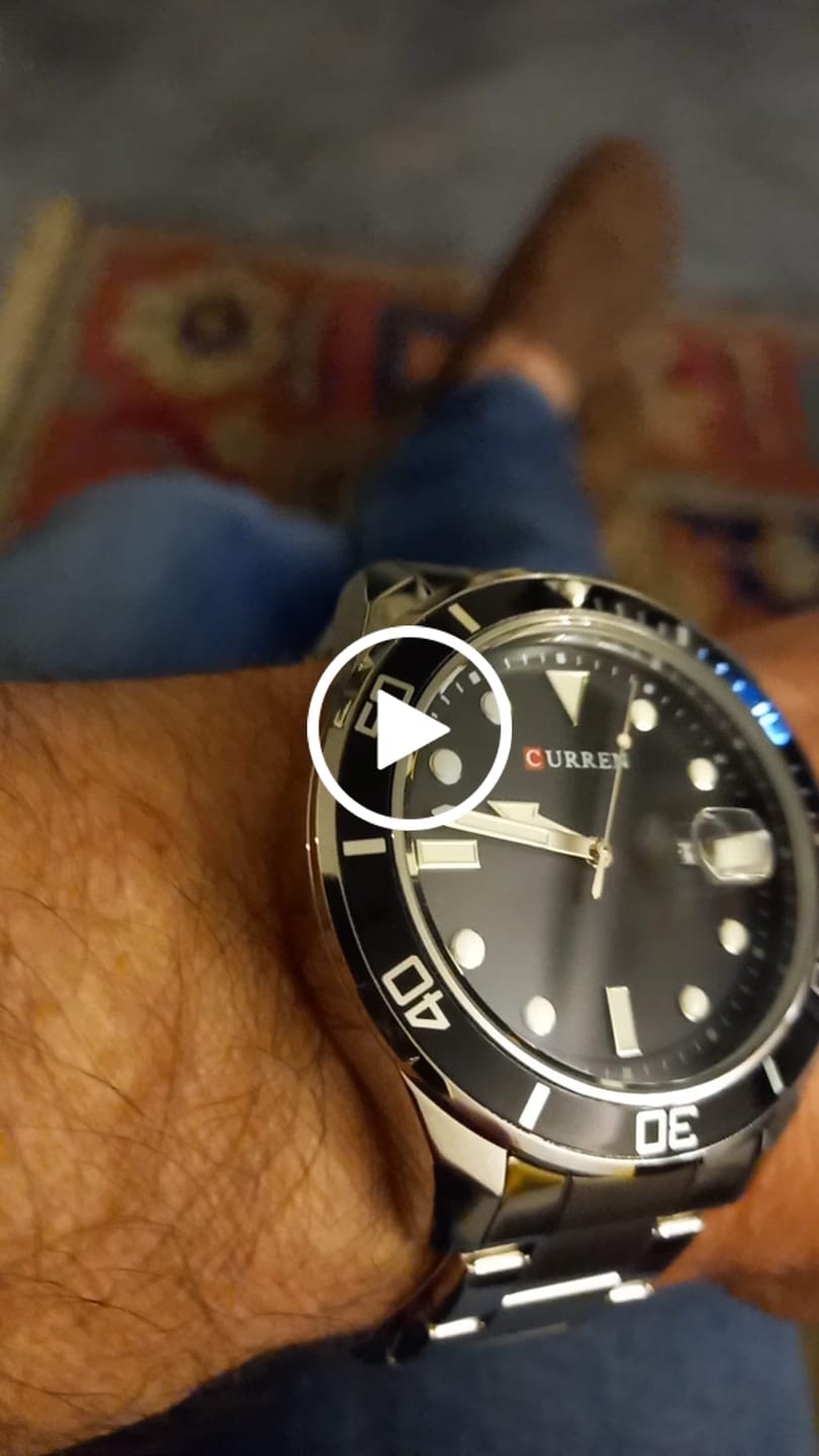 Customer video review of Curren Sub® orologio uomo acciaio