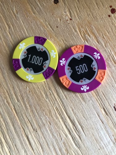 Customer photo review of Poker Chips Set Aces Tournament 300