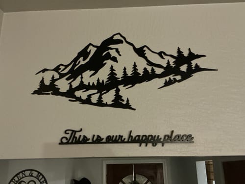 Customer photo review of Mountain Range View - Metal Wall Art