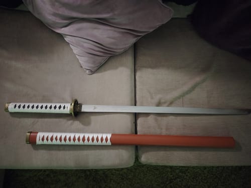 Customer photo review of Walking Dead Style Michonne | Straight Samurai Sword