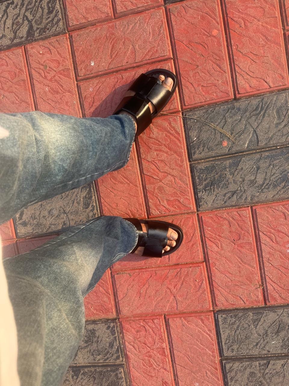 Customer photo review of Roma Leather Slippers - Black