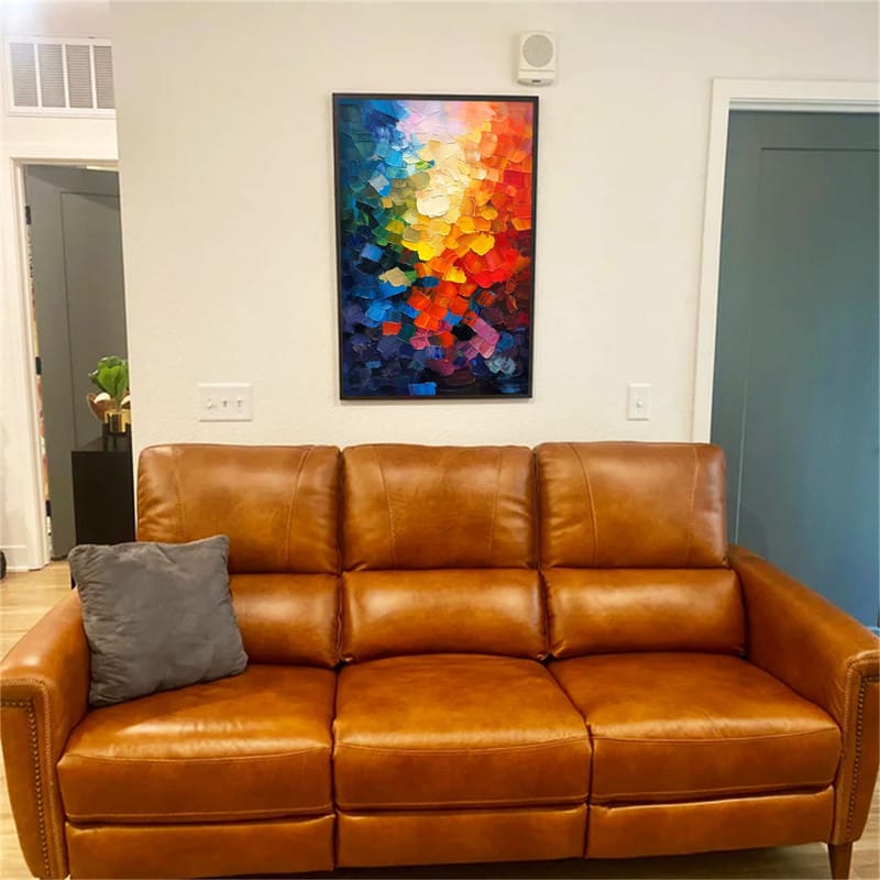 Customer photo review of Colorful Abstract Textured Painting Canvas #AT094