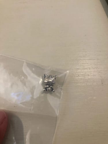 Customer photo review of 925 Sterling Silver Playful Kitten Charm