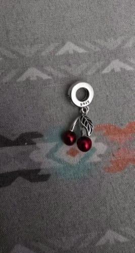 Customer photo review of 925 Sterling Silver Cherries Charm