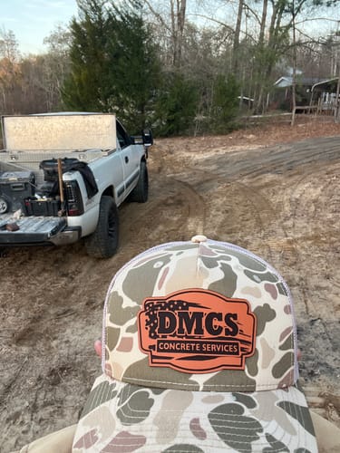 Customer photo review of Custom Leather Patch Hats Richardson CAMO Laser Engraved