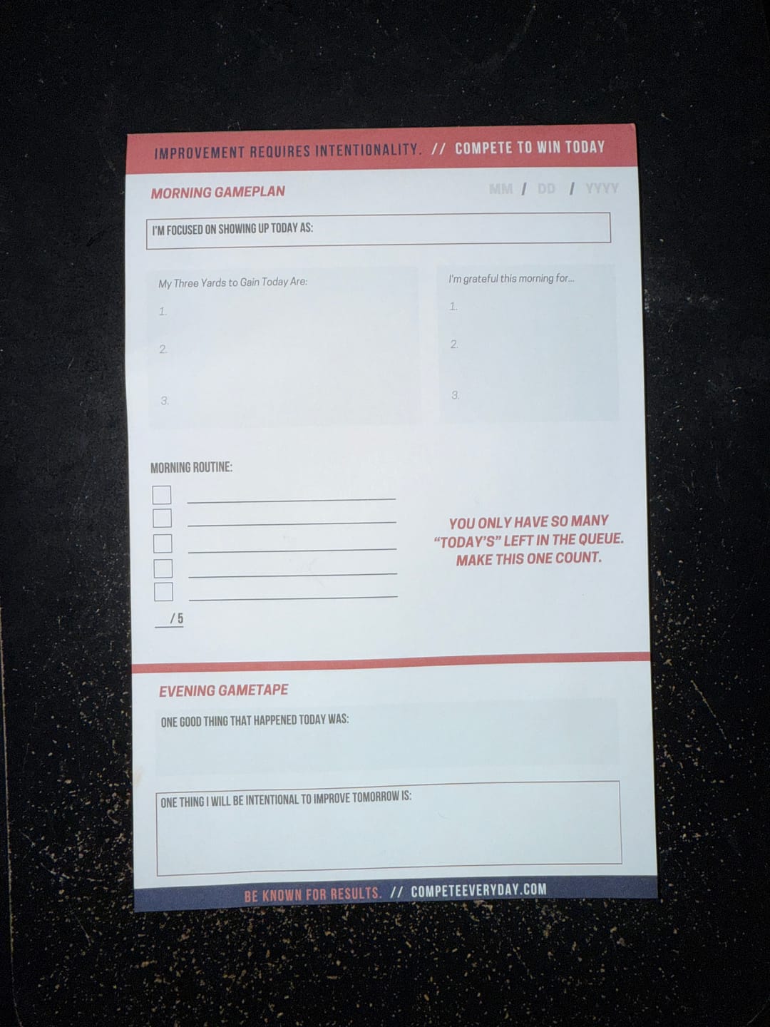 Customer photo review of Daily Wins (Tablet)
