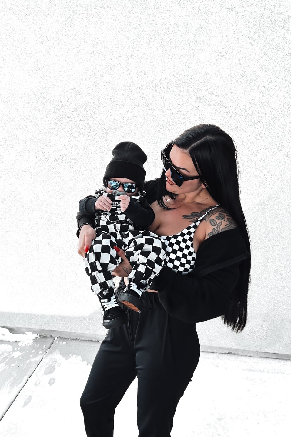 Customer photo review of The Live Fast Checkered Overall in Venice