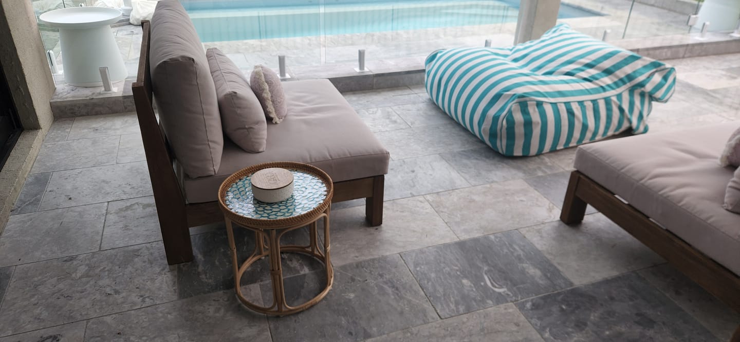 Customer photo review of Bloom Rattan Table