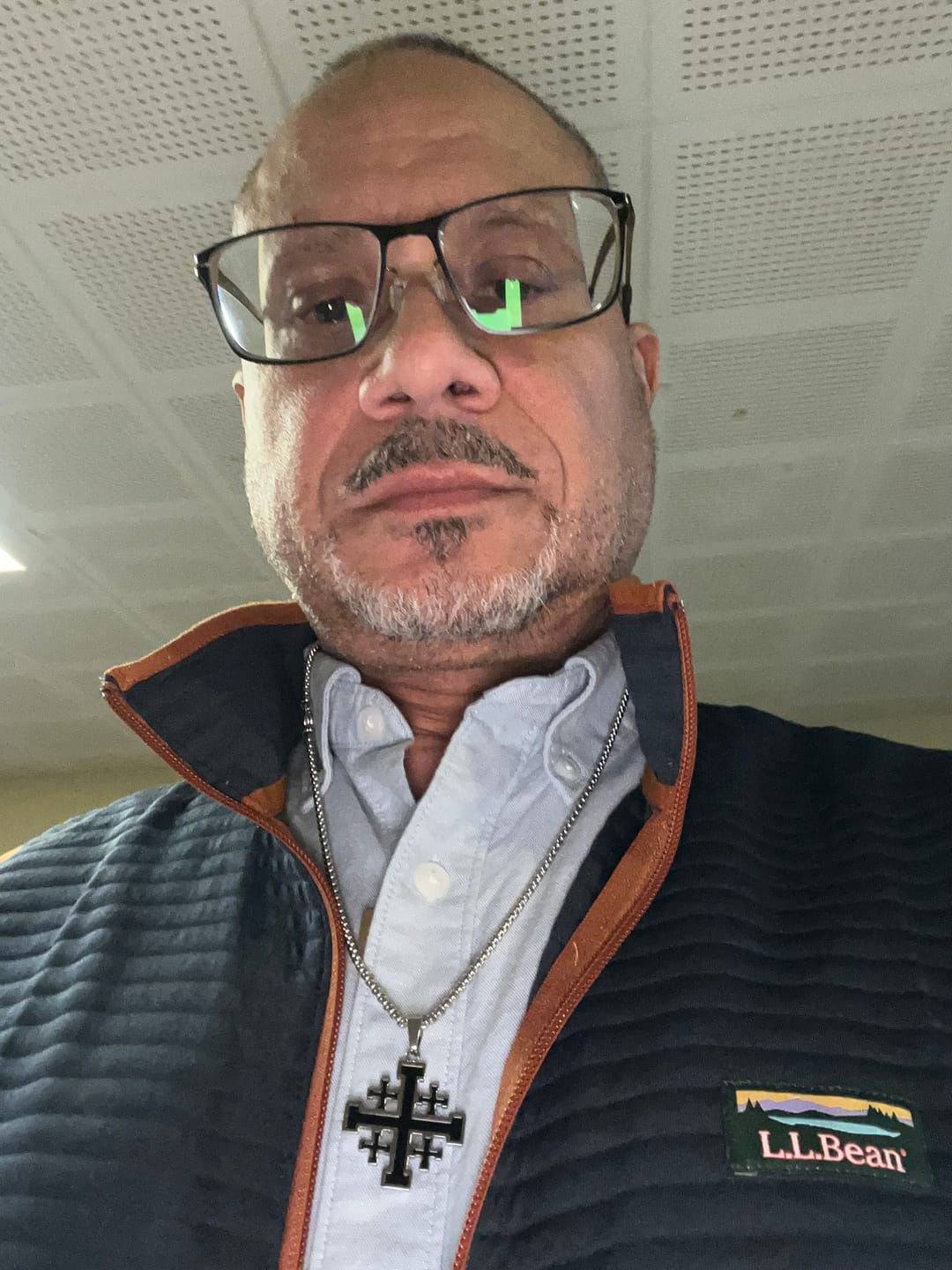 Customer photo review of Christianartworkshop Hip-hop Style Jerusalem Cross Titanium Steel Pendant Necklace