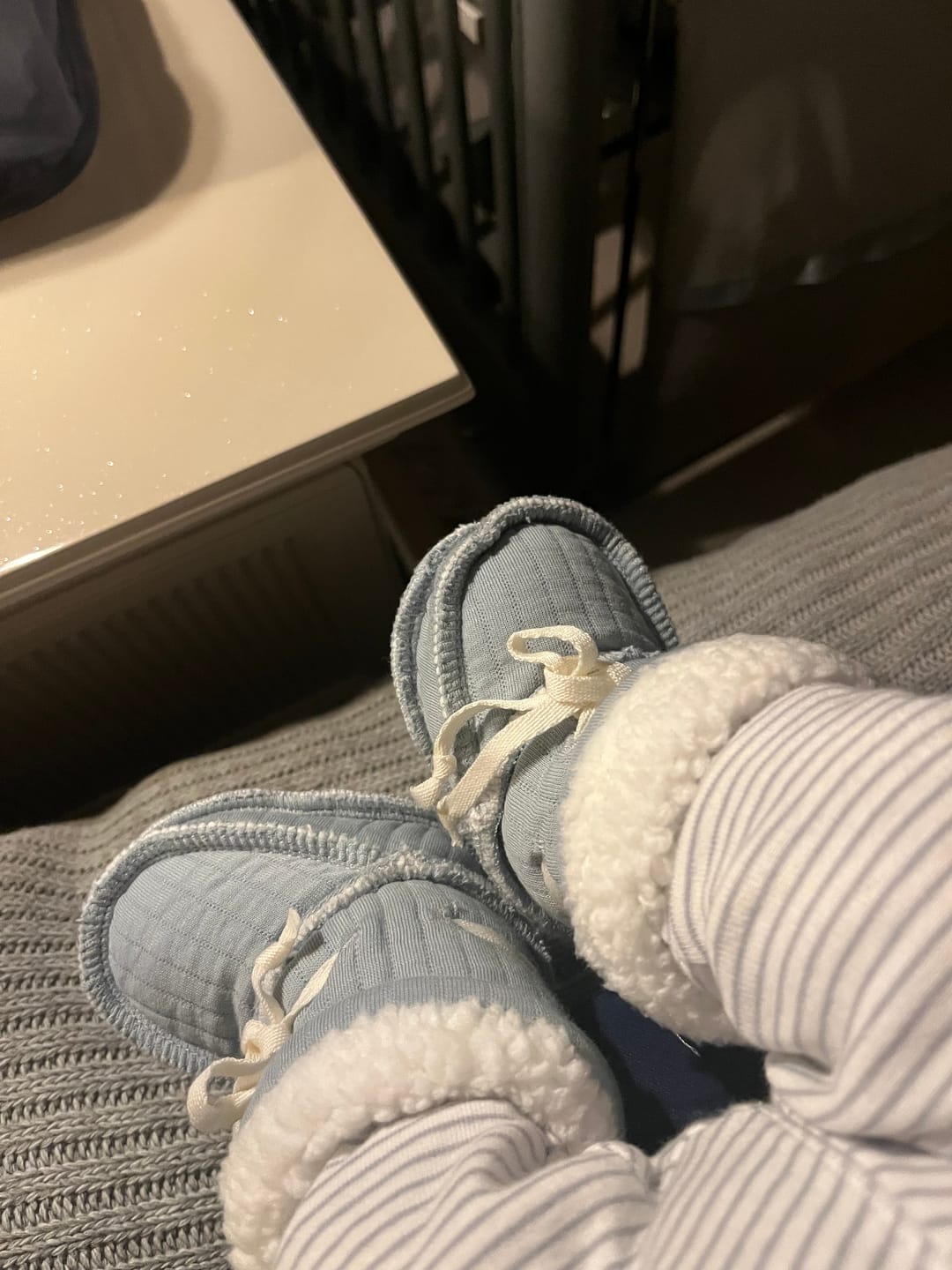 Customer photo review of Wellsoftlu Kapitone Mavi Bebek Patiği