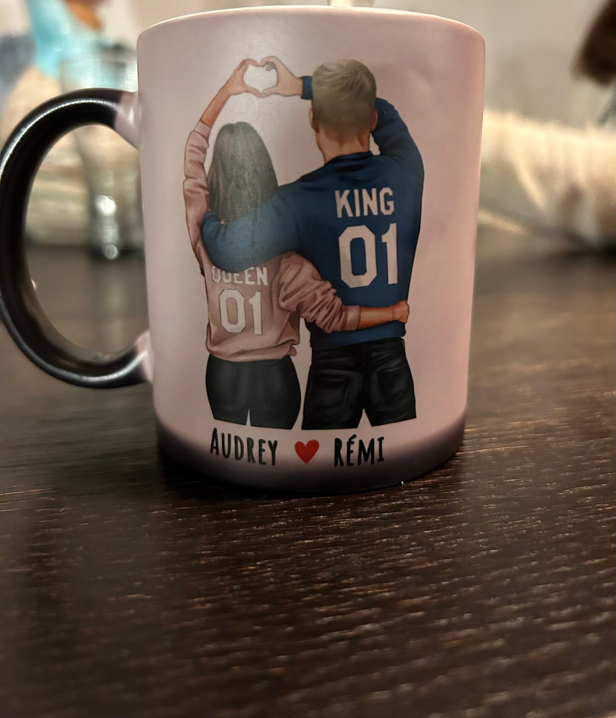 Customer photo review of Avec toi - Tasse personnalisée pour couple avec phrases amusantes
