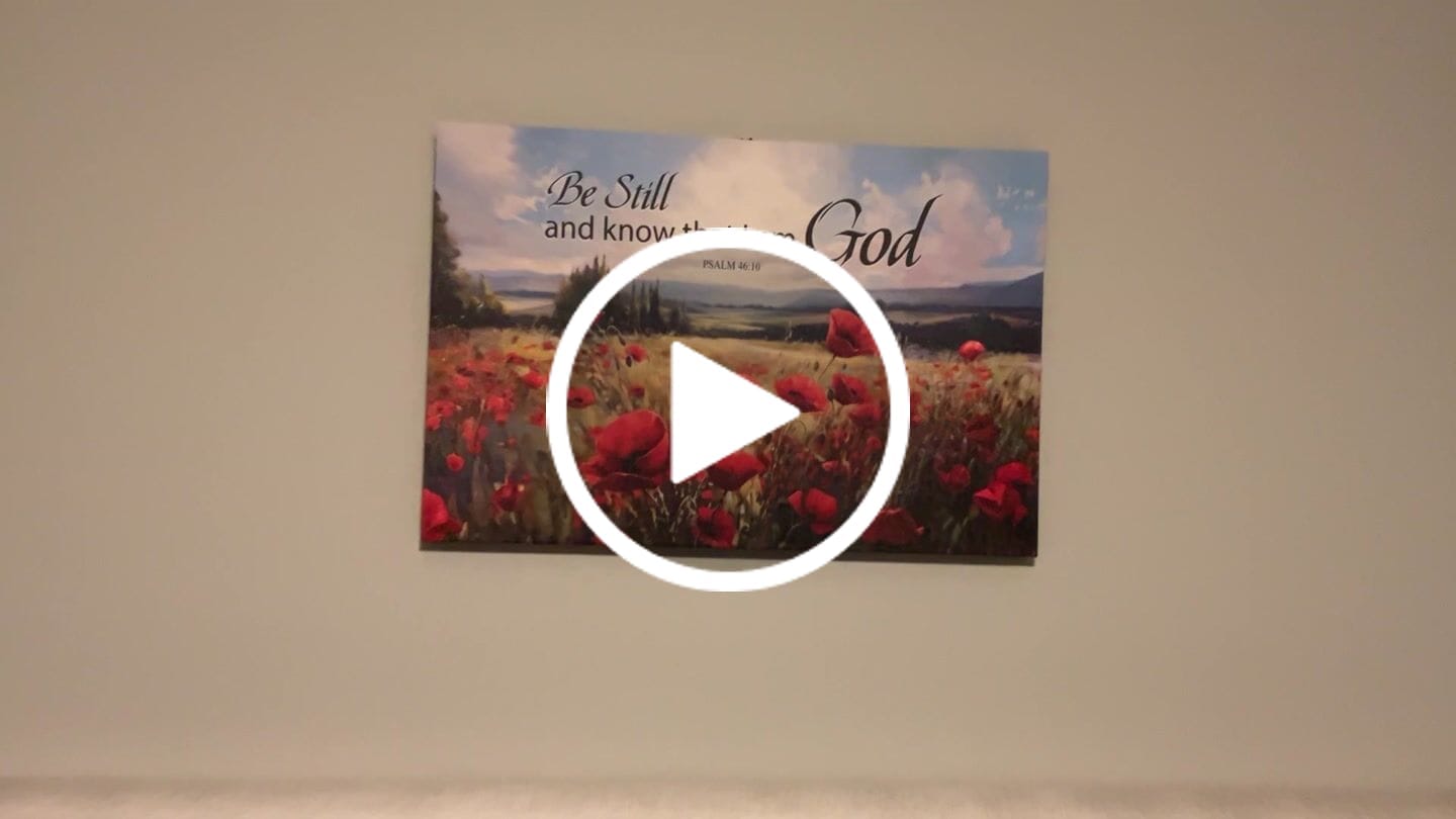 Customer video review of Be Still And Know That I Am God Psalm 46:10, Poppy Field, Wall Art Canvas