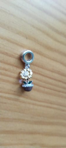 Customer photo review of 925 Sterling Silver Sunflower Charm