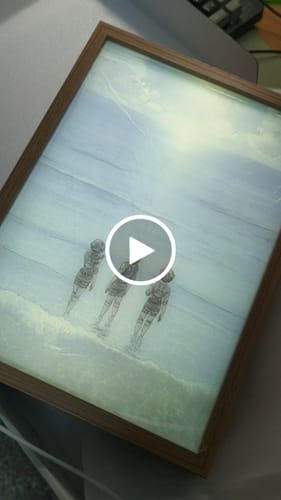 Customer video review of A O T Series LED Light Painting Anime Photo Frame Wall Art