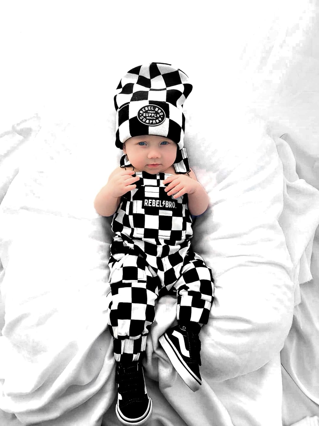 Customer photo review of The Live Fast Checkered Overall in Venice