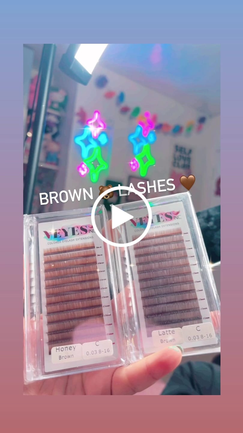 Customer video review of Brown Color Lash 0.03/0.05mm