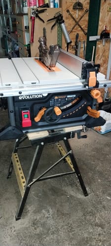 Customer photo review of Scie sur table Evolution R255TBL 255mm 1650W avec lame multi-matériaux TCT