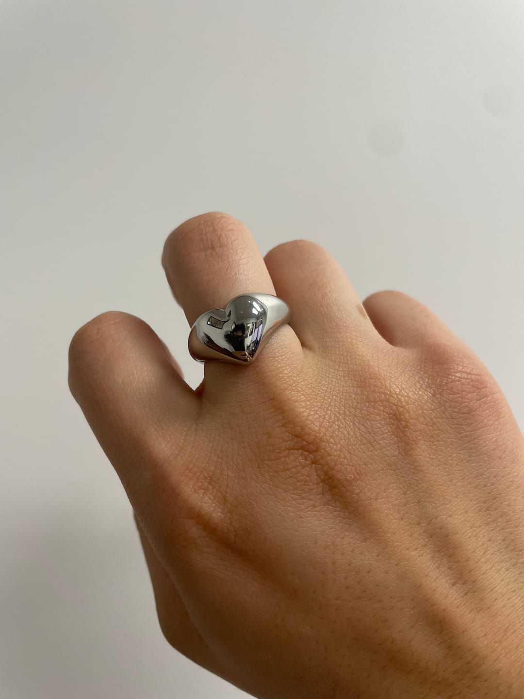 Customer photo review of HEART RING (ENGRAVABLE)