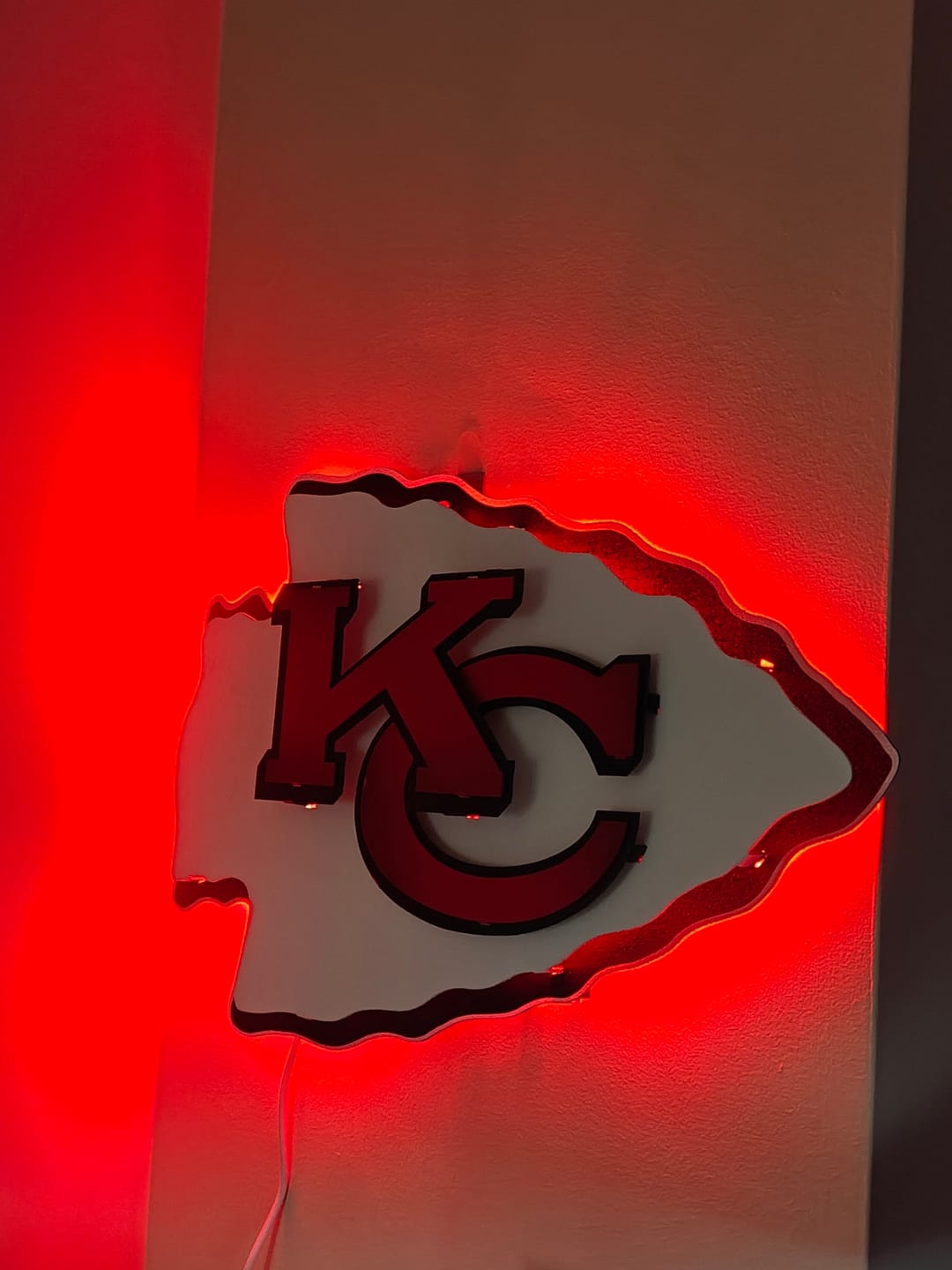 Customer photo review of Kansas City Chiefs Lamar Hunt "Arrowhead" 3D Vintage Metal Wall Art