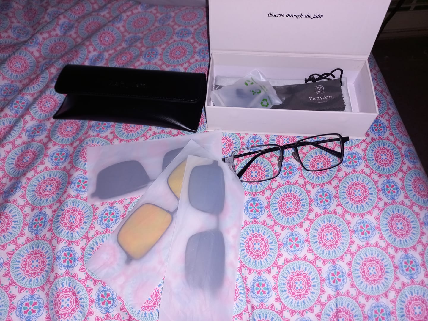 Customer photo review of Turing | Magnetic Clip-on Eyeglasses Sunglasses | ZanyLen New Arrival 2025