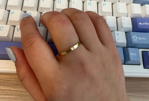 Customer photo review of Flat Band Ring