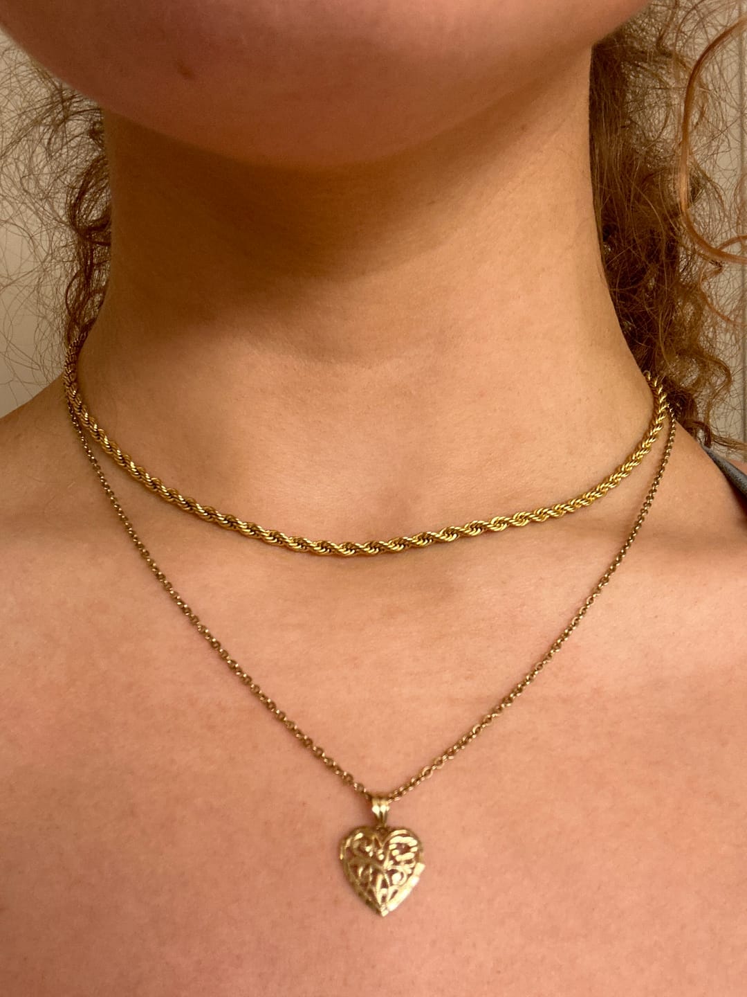Customer photo review of Calla Gold Twisted Chain Necklace