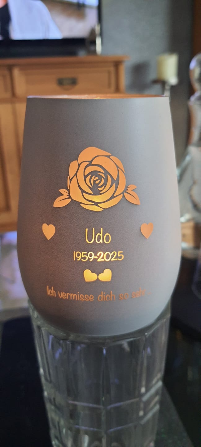 Customer photo review of Wir vermissen dich ... - Individuelles Trauerlicht