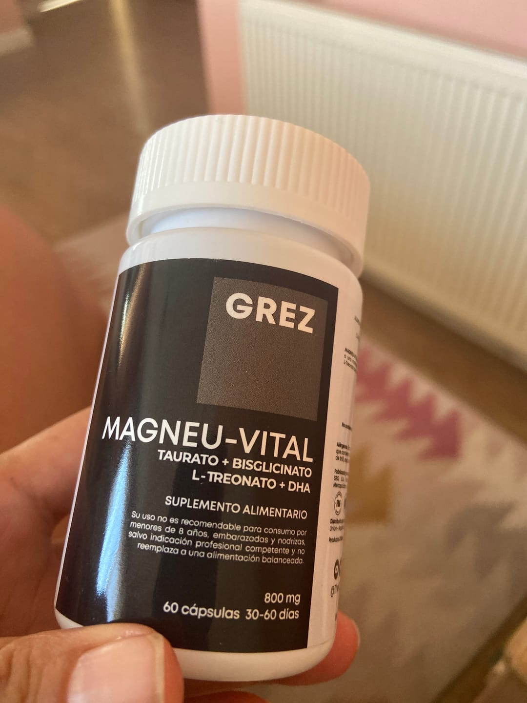 Customer photo review of MAGNEU-VITAL 800mg - Magnesios quelados Taurato / Bisglicinato / L-treonato