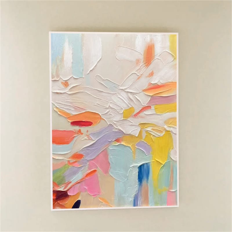 Customer photo review of Colorful Abstract Textured Painting Canvas #AT007
