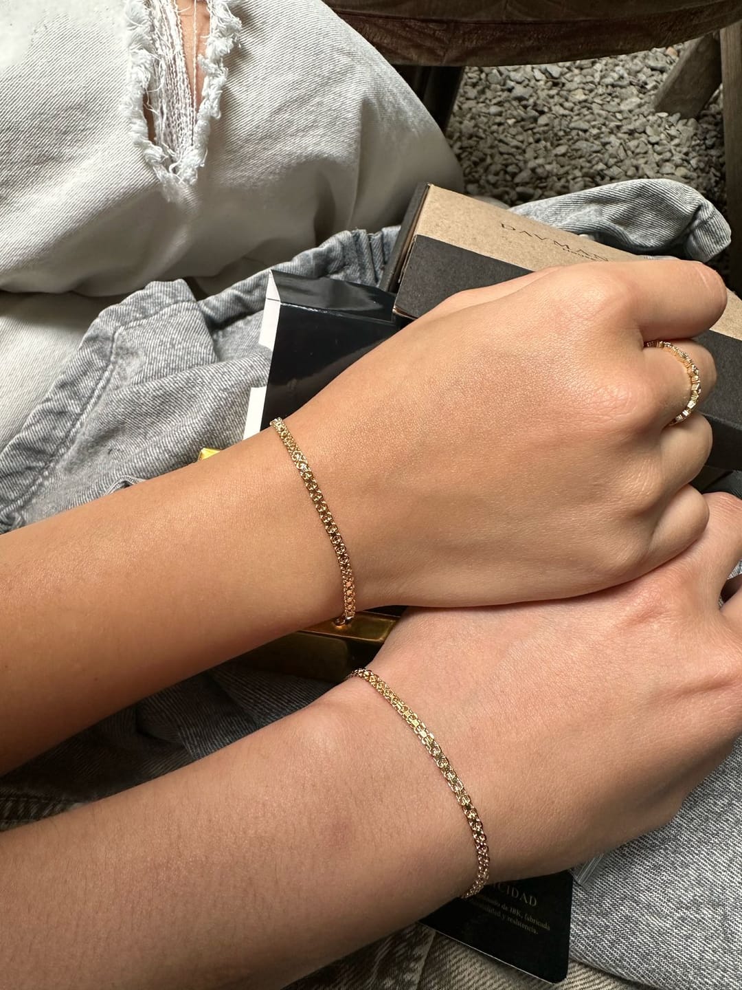 Customer photo review of Pulseras Bismarck en Oro laminado 18k Para Pareja