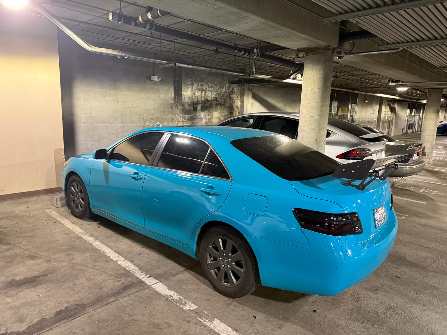 Customer photo review of High Glossy Miami Blue Vinyl Wrap