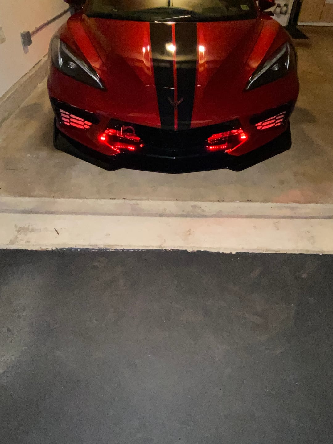Customer photo review of Corvette C8 Extended Front Splitter (5-Piece version)